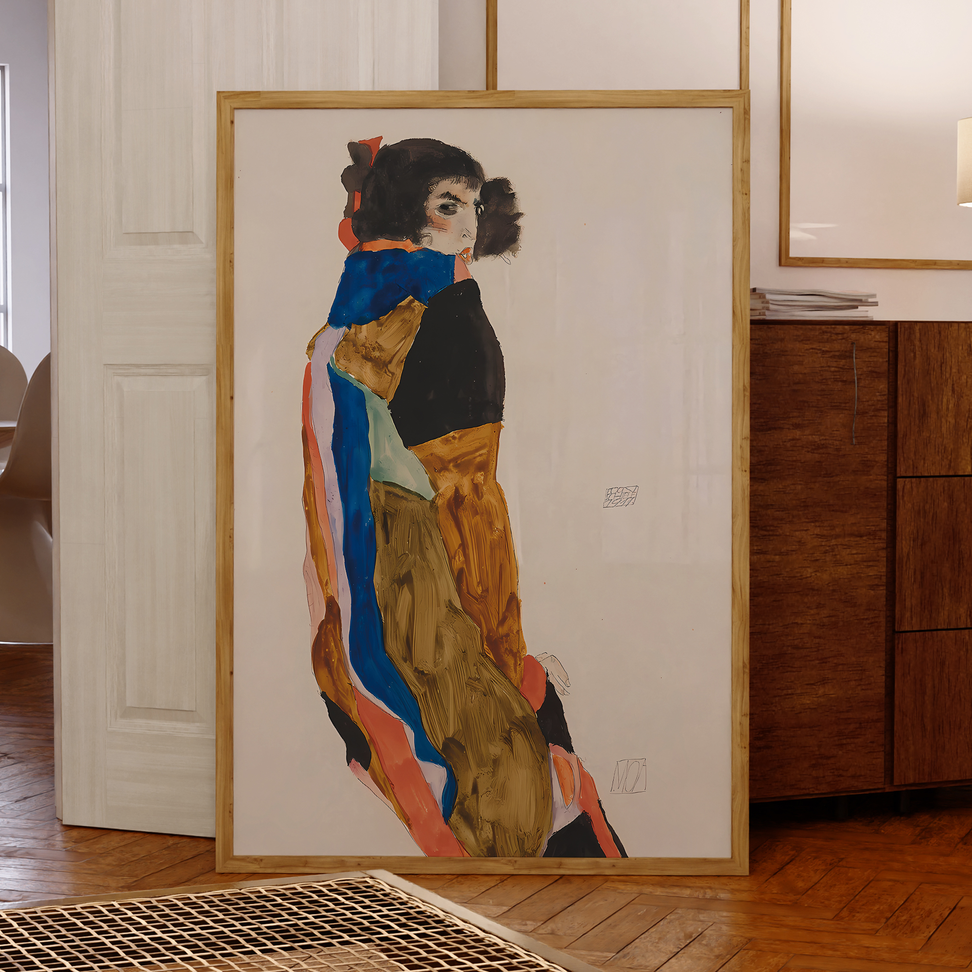 Vintage Fashion Wall Art - Modern Abstract Egon Schiele Moa Vintage