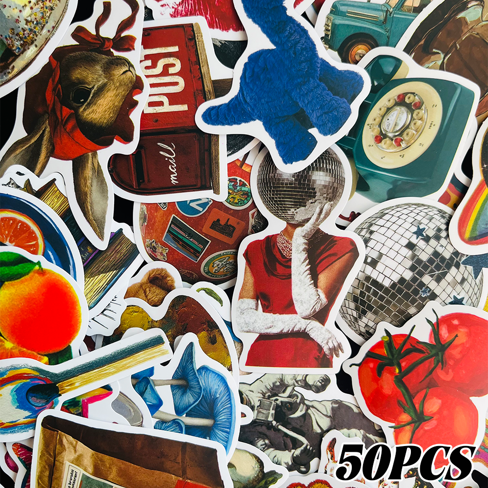 Vintage Fashion Boutique - 50PCS Vintage Y2K Stickers Fashion Creative