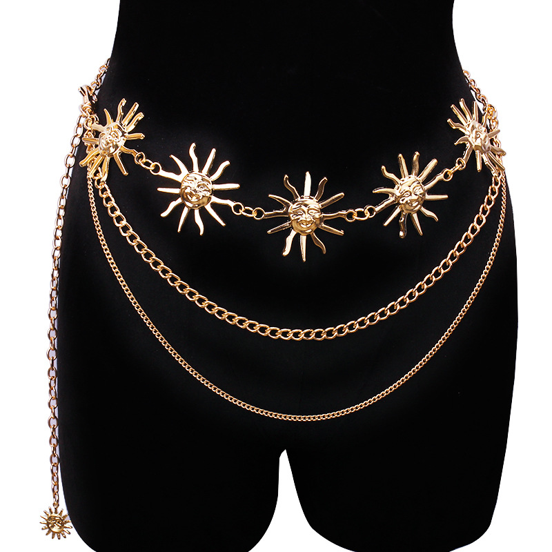 Vintage Fashion Words - Chunky Multilayer Punk Gothic Moon Sun