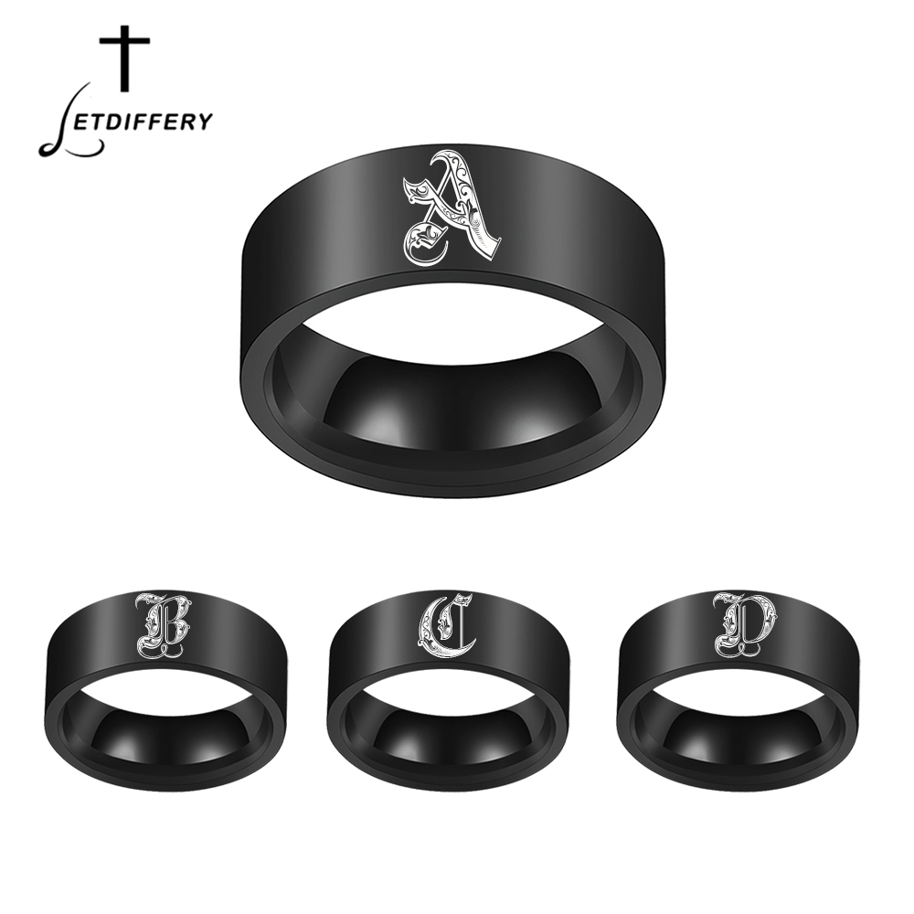 Vintage Fashion Rings - Letdiffery Customized Engraved Initials A to