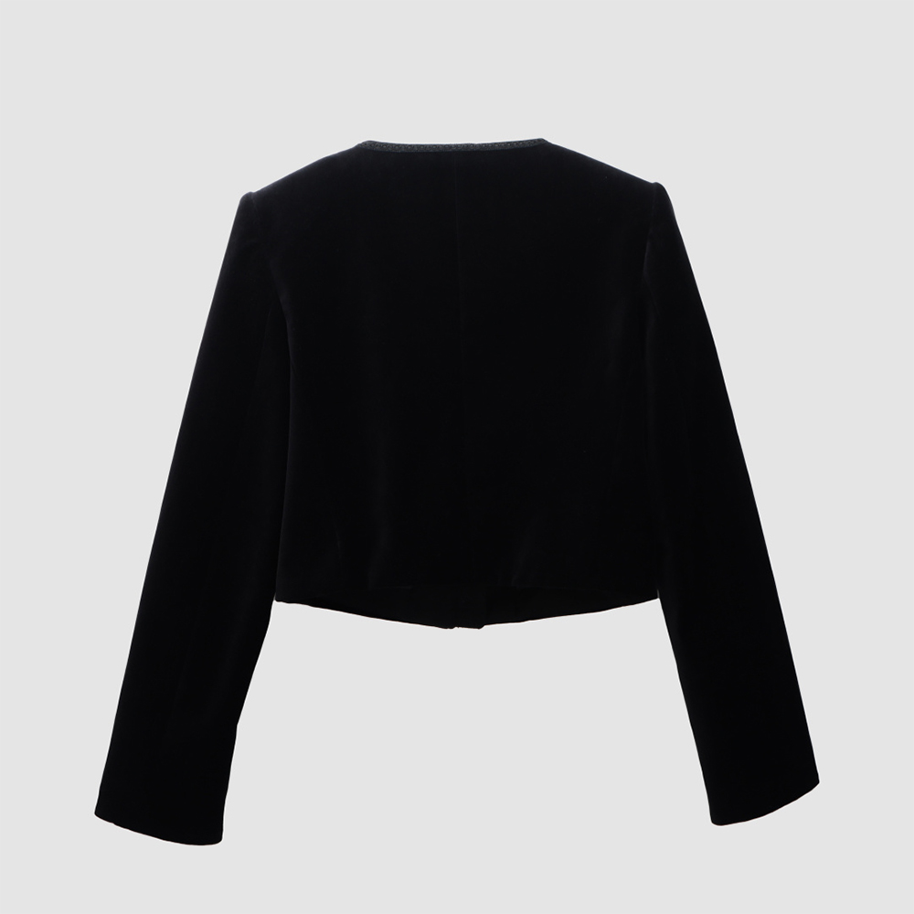 Women's Vintage Velvet Cropped - Velvet Blazer Vintage ulasan dan harga