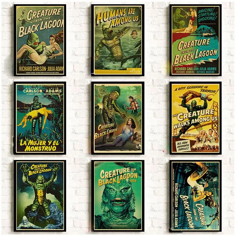 Vintage American Horror Movie  - Vintage Fashion Wall Art ulasan dan harga