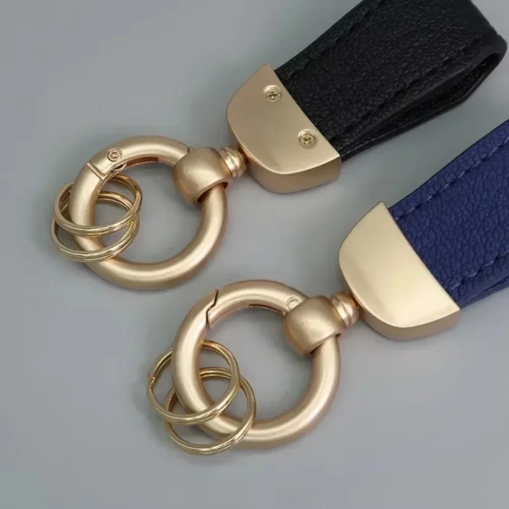 Short Leather Keychain for Men - Vintage Fashion Rings ulasan dan harga