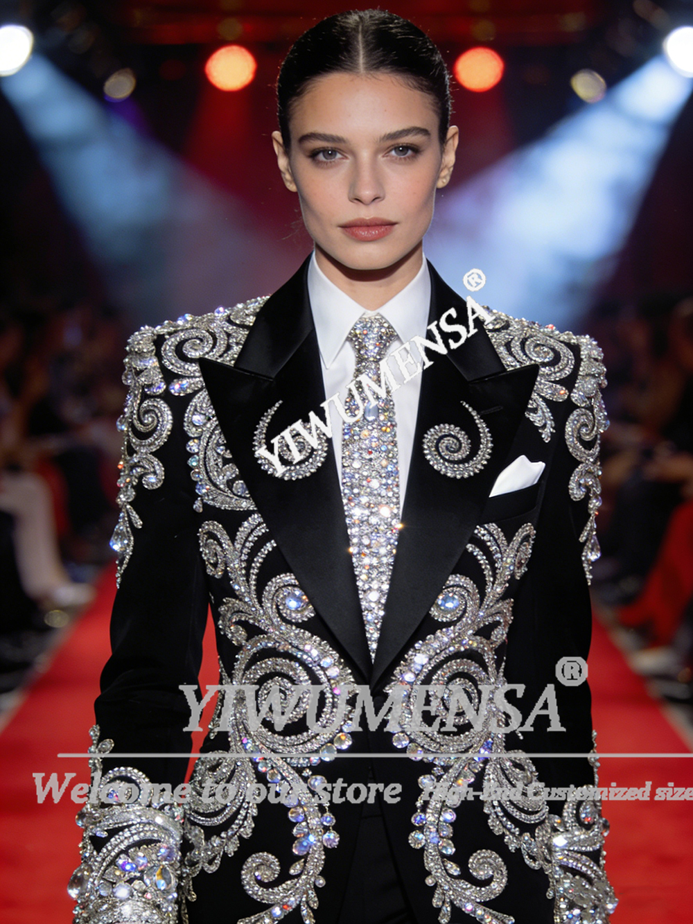 Sparkly Beaded Stones Suits Wo - Velvet Blazer Vintage ulasan dan harga
