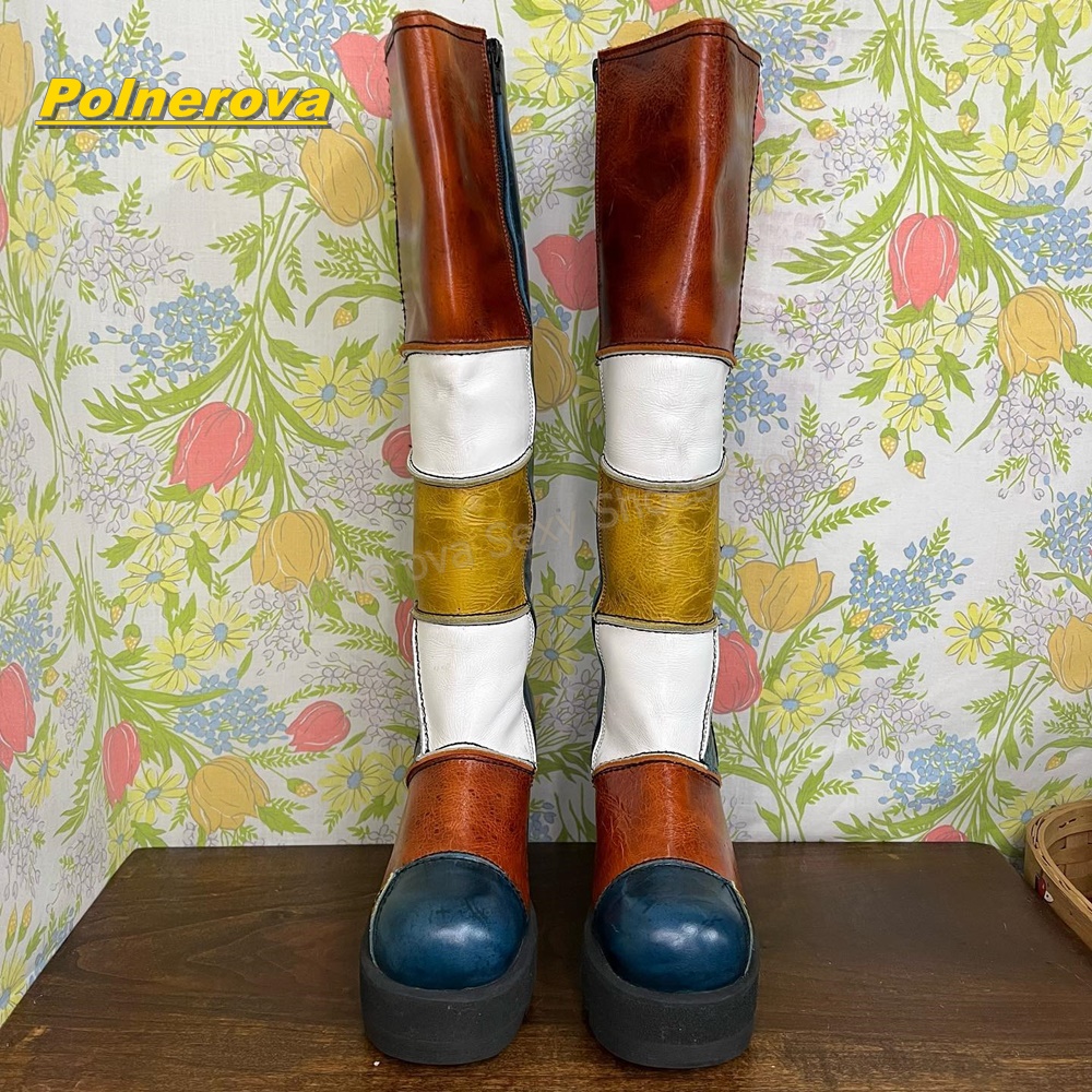 Women Retro Patchwork Leather  - Vintage And Modern Fashion ulasan dan harga