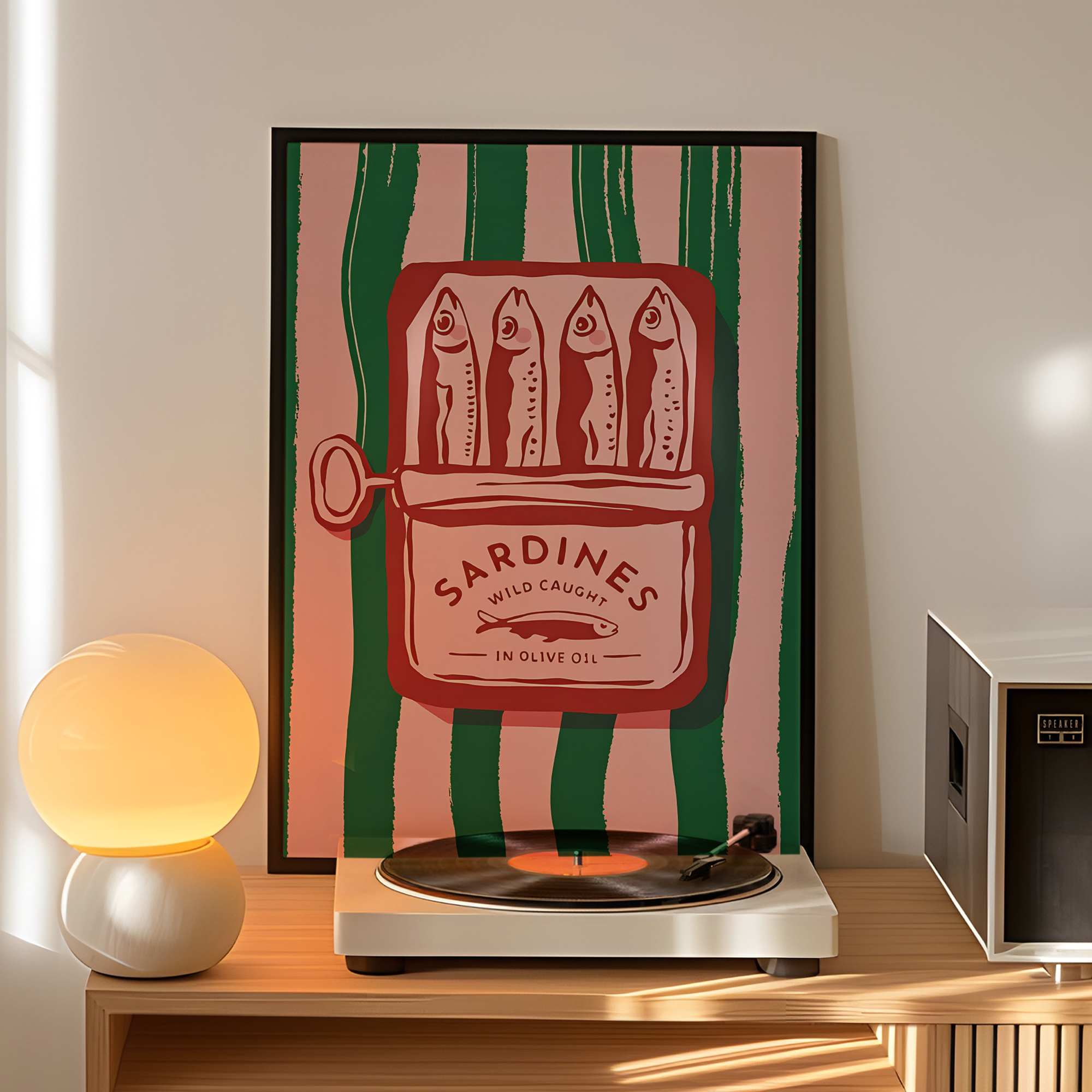 Vintage Cartoon Olive Oil Sard - Vintage Fashion Wall Art ulasan dan harga