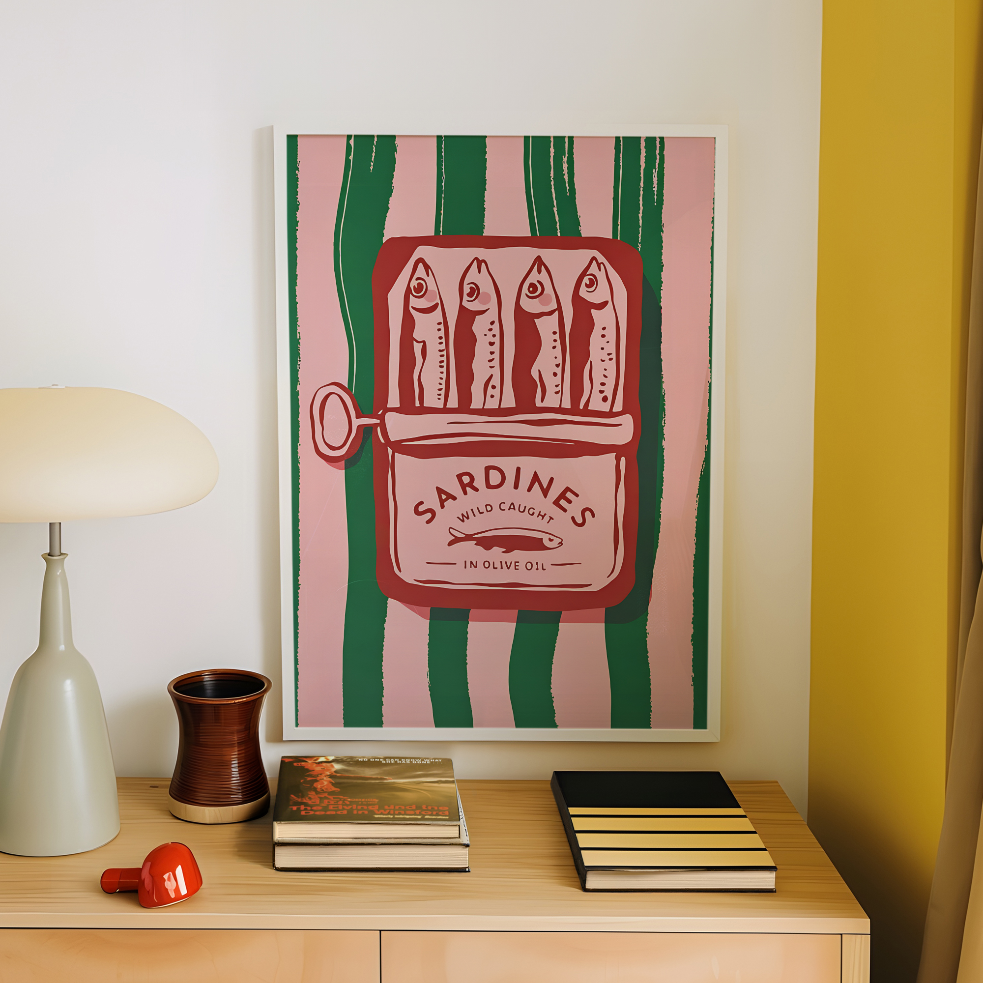 Vintage Cartoon Olive Oil Sard - Vintage Fashion Wall Art ulasan dan harga