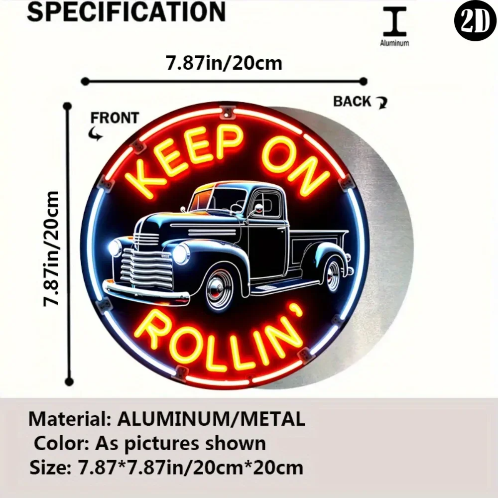 2D Flat,Exclusive Iron Sheet D - Vintage Fashion Wall Art ulasan dan harga