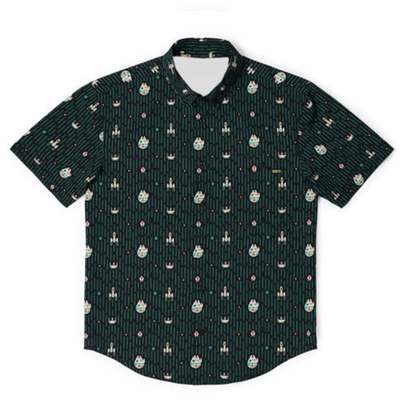 Men's Casual Short Sleeve Star - Vintage Fashion Toys ulasan dan harga