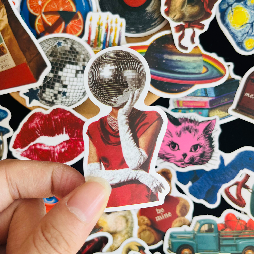 50PCS Vintage Y2K Stickers Fas - Vintage Fashion Boutique ulasan dan harga