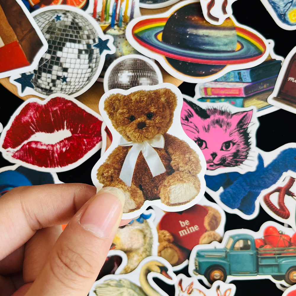 50PCS Vintage Y2K Stickers Fas - Vintage Fashion Boutique ulasan dan harga
