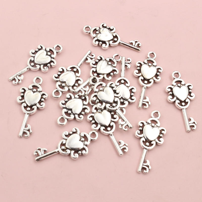 50pcs Vintage Small Key Charms - Vintage Fashion Words ulasan dan harga
