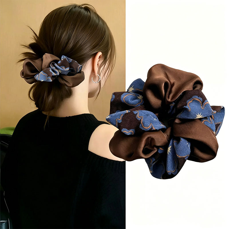 New Vintage Print Blue Brown S - Vintage Fashion Rings ulasan dan harga