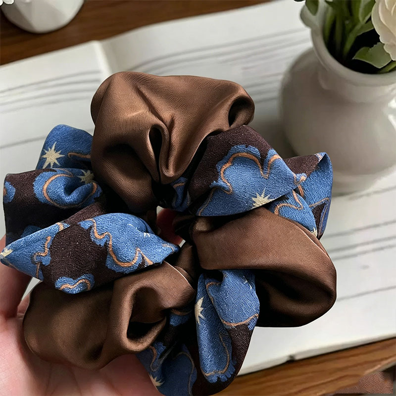 New Vintage Print Blue Brown S - Vintage Fashion Rings ulasan dan harga