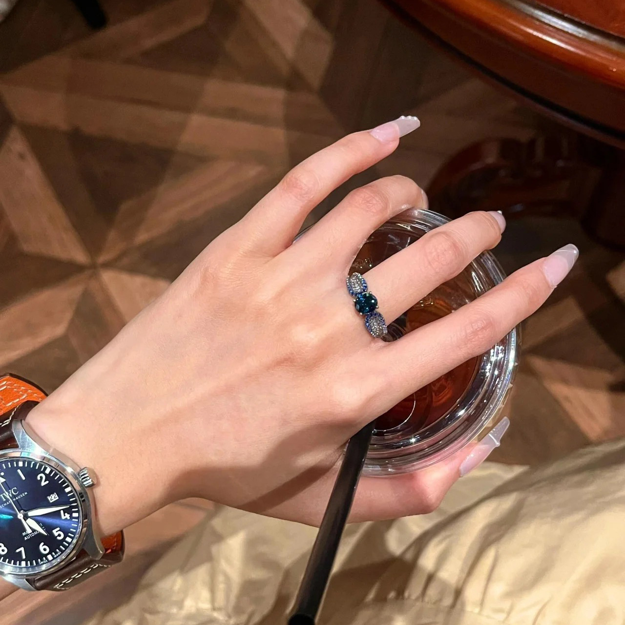 Oval London Blue Zircon Ring G - Vintage Fashion London ulasan dan harga