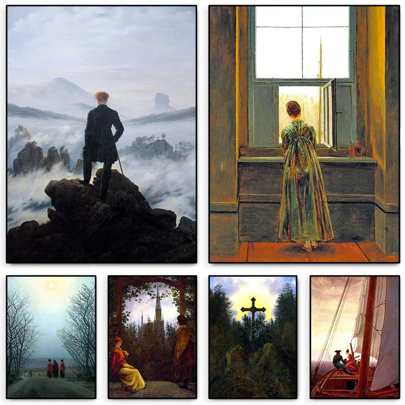 Caspar David Friedrich Artwork - Vintage Fashion Wall Art ulasan dan harga