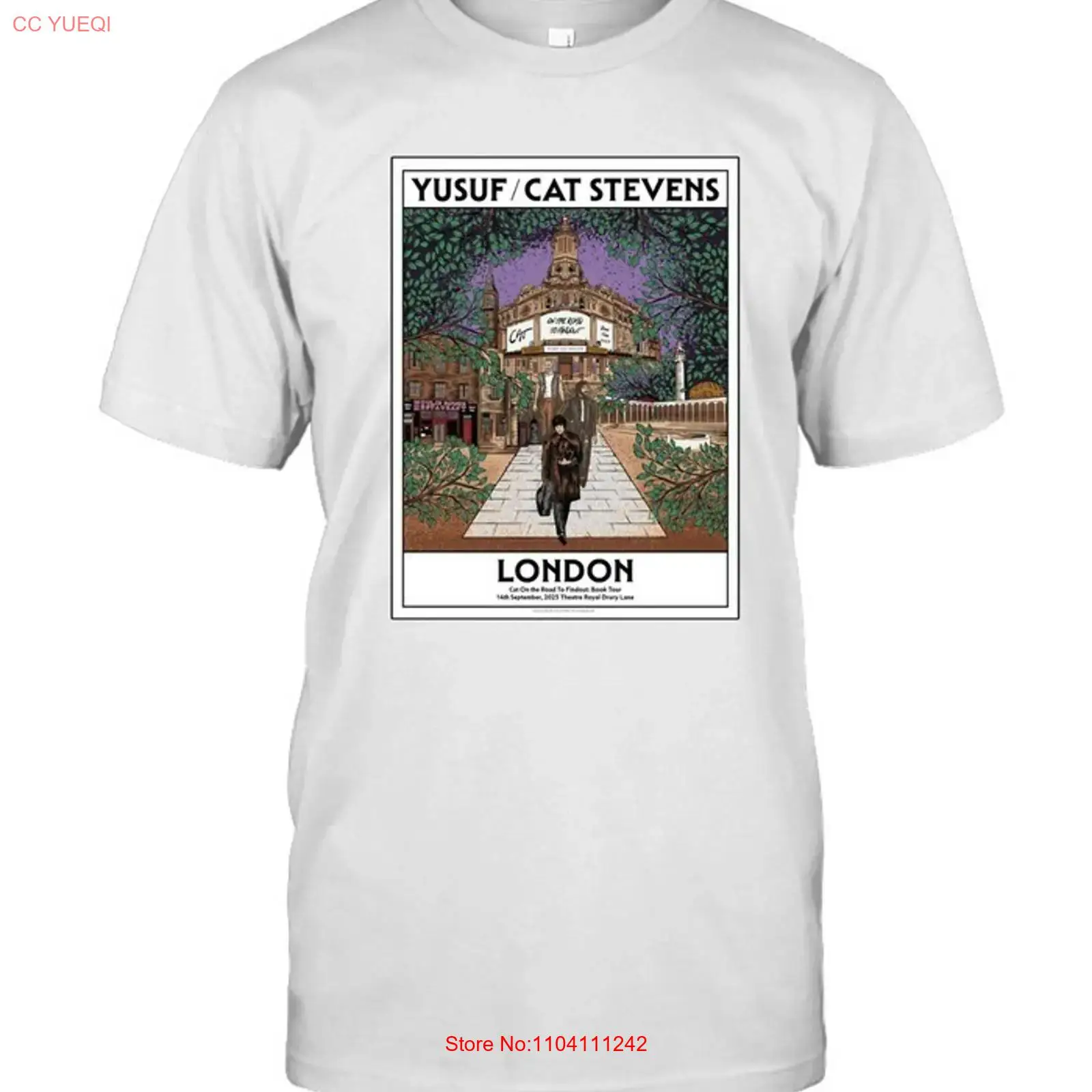 Yusuf Cat Stevens T Shirt Lond - Vintage Fashion London ulasan dan harga