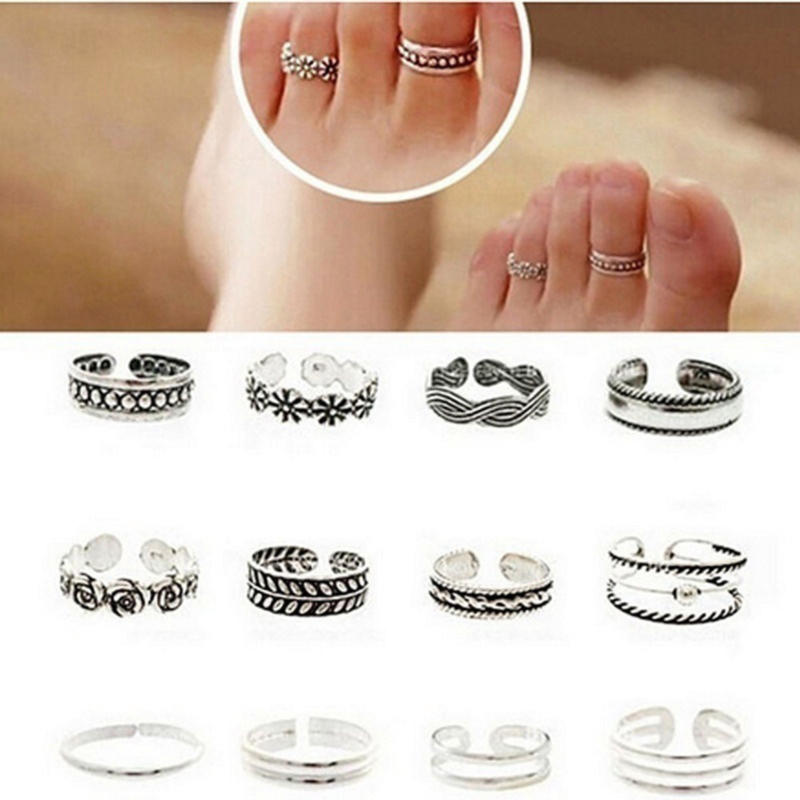 12PCS Vintage Silver Joint Rin - Vintage Fashion Rings ulasan dan harga