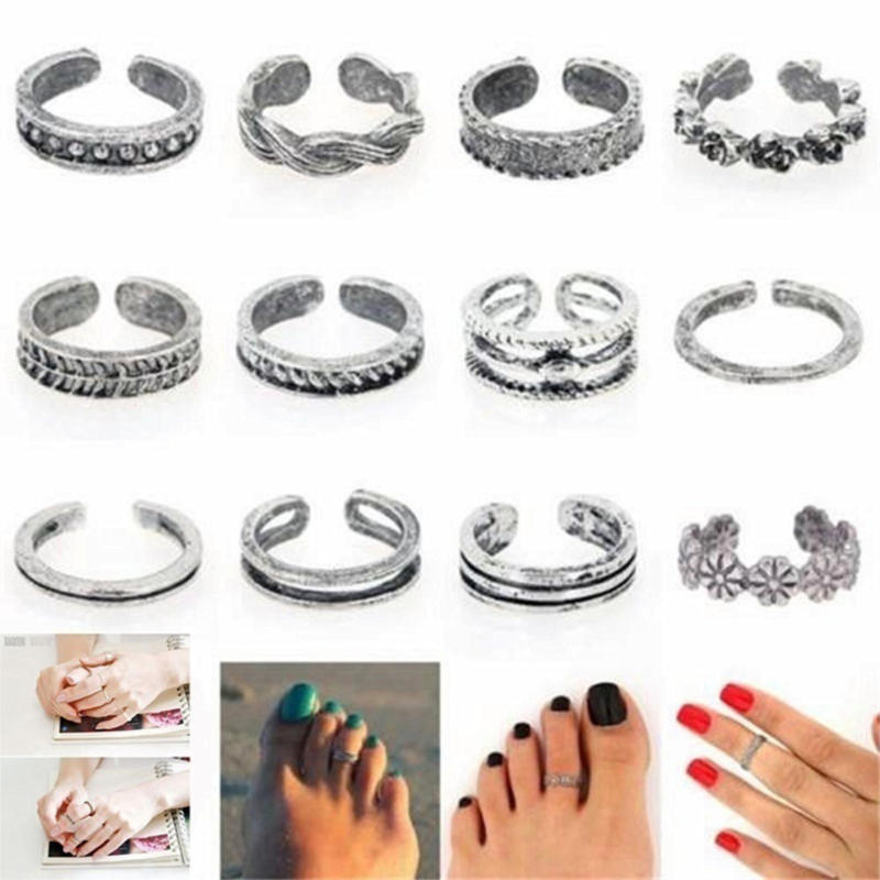 12PCS Vintage Silver Joint Rin - Vintage Fashion Rings ulasan dan harga