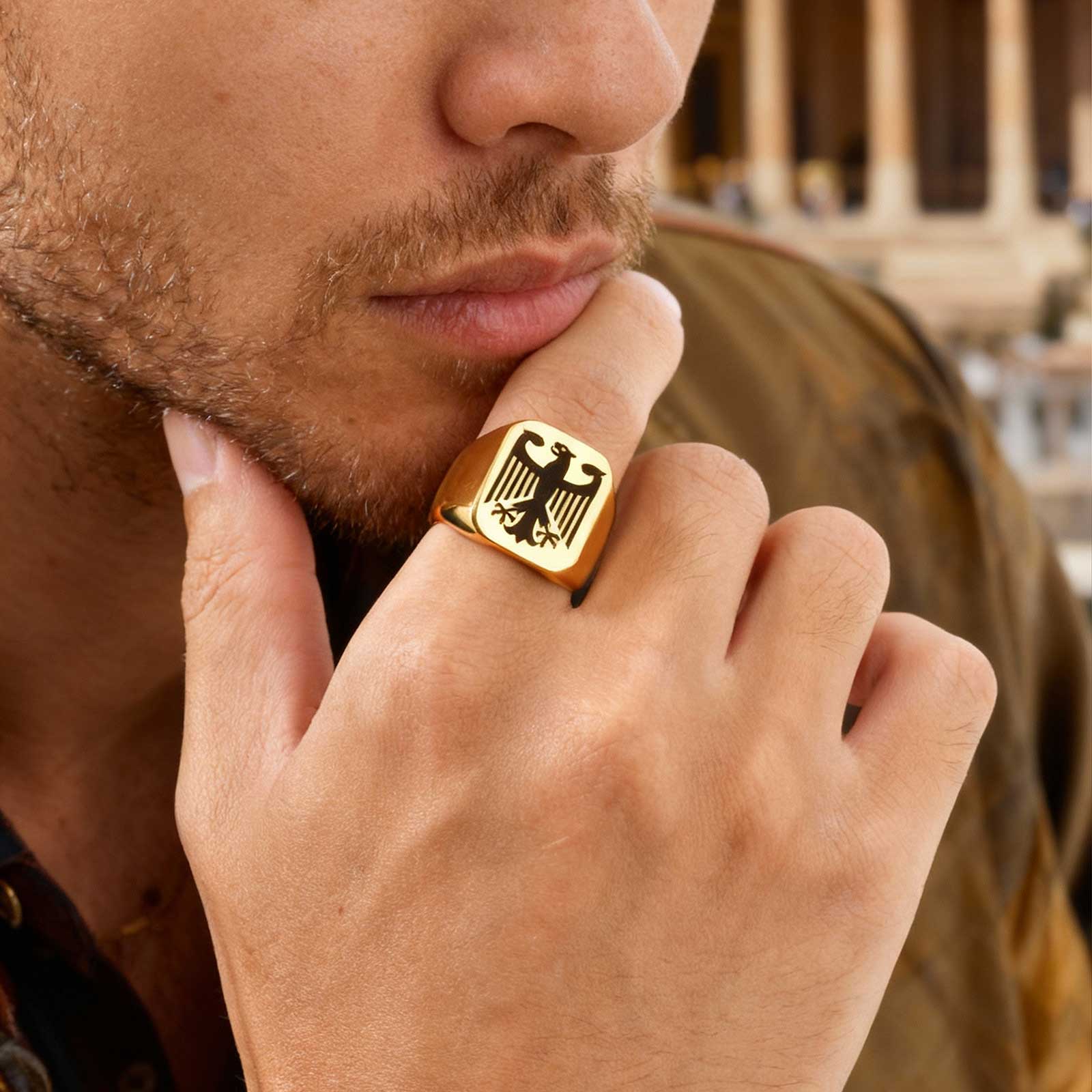 Custom Flying Hawk Eagle Ring  - Vintage Fashion Rings ulasan dan harga