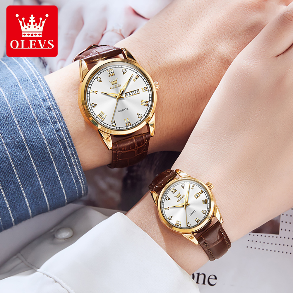 OLEVS Couple Watches Business  - Vintage Fashion Week ulasan dan harga