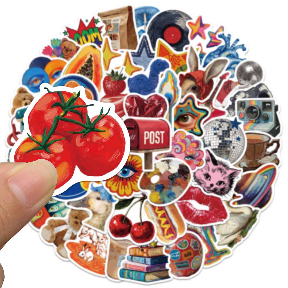 50pcs Vintage Y2K Sticker Fash - Vintage Fashion Boutique ulasan dan harga