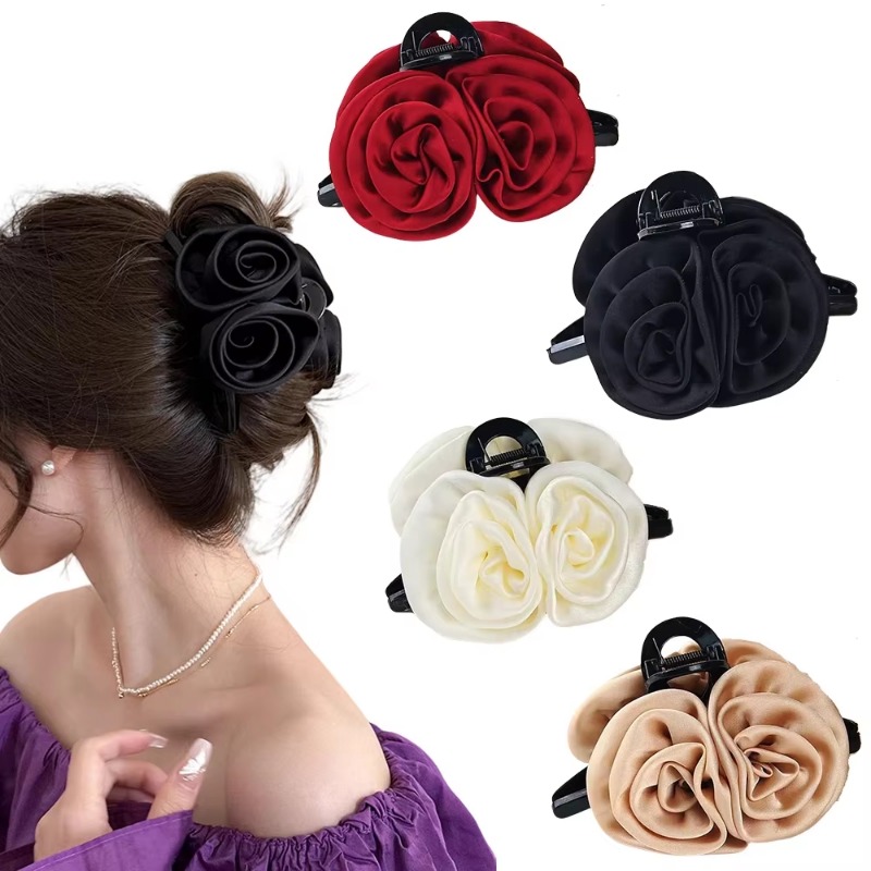 French Big Double Rose Flower  - Vintage Fashion Boutique ulasan dan harga