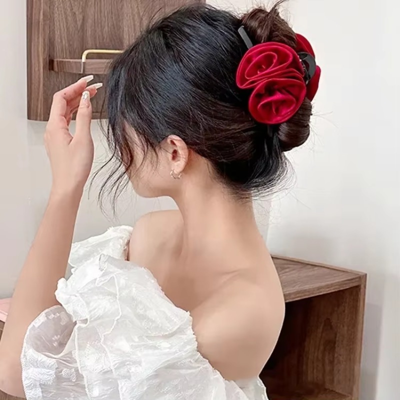 French Big Double Rose Flower  - Vintage Fashion Boutique ulasan dan harga