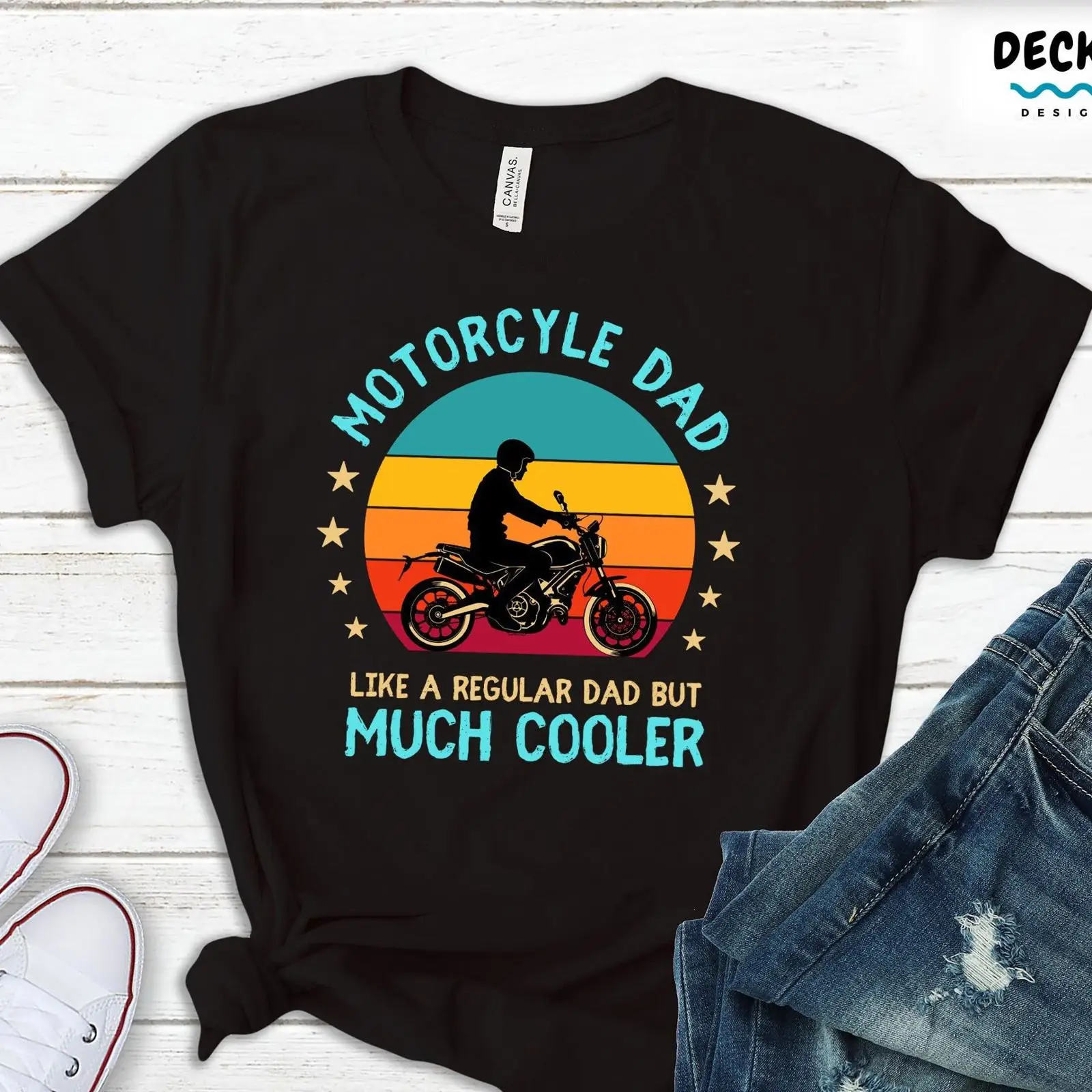 Funny Motorcycle Dad T Shirt C - Vintage Fashion Enthusiasts ulasan dan harga