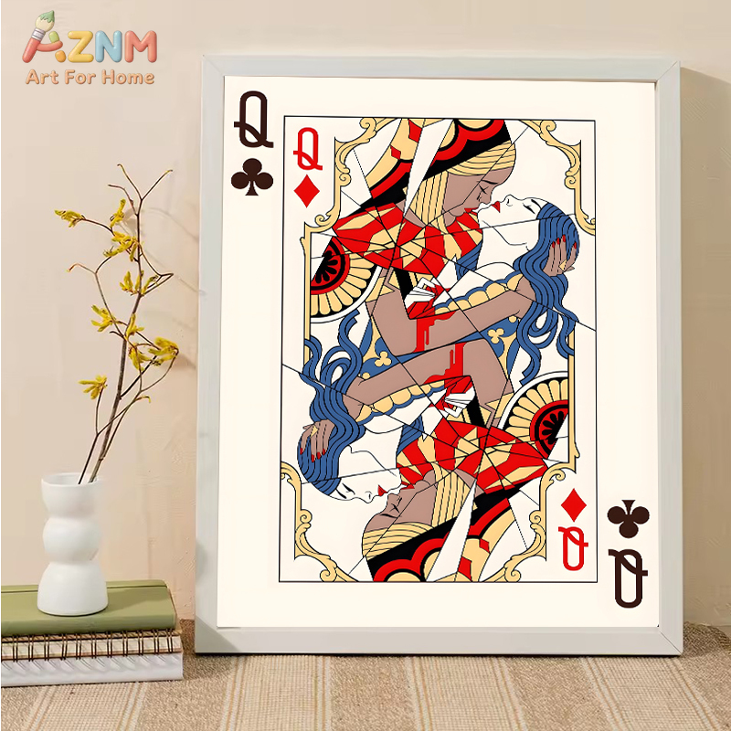AZNM Romantic King Queen Jack  - Vintage Fashion Wall Art ulasan dan harga