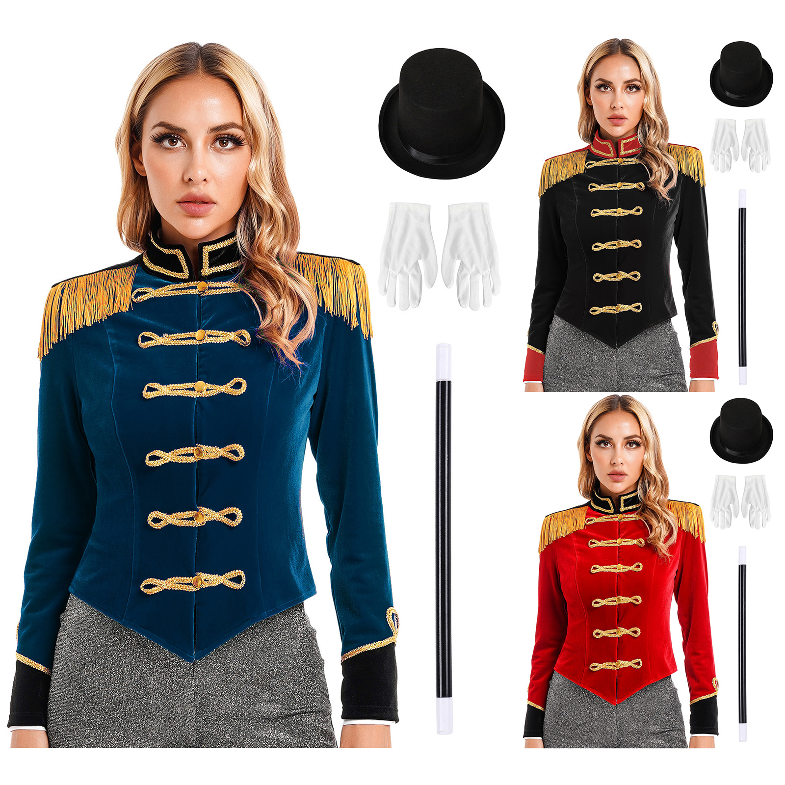 Women's Circus Costume Velvet  - Velvet Blazer Vintage ulasan dan harga