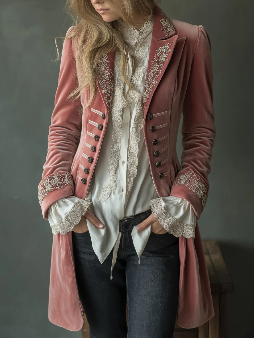 Elegant Chic Velvet Jacket Bla - Velvet Blazer Vintage ulasan dan harga