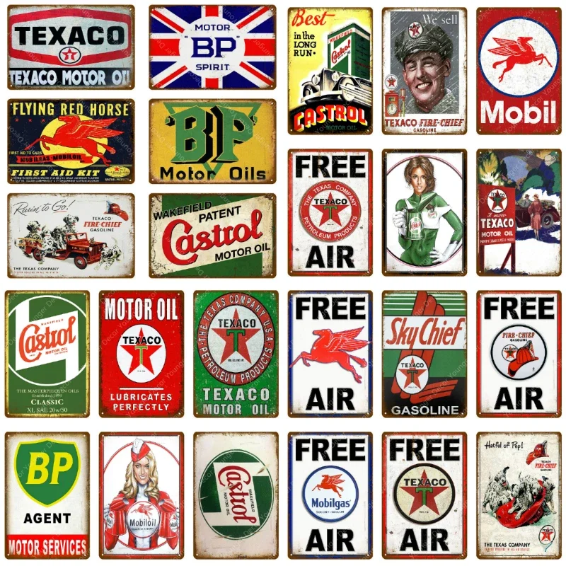Vintage Texaco Motor Oil Signs - Vintage Fashion Wall Art ulasan dan harga