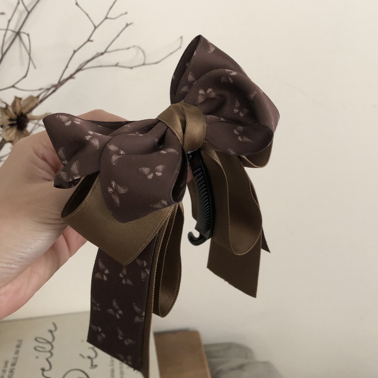 1 Pc Fabric Large Bow Hair Cli - Vintage Fashion Boutique ulasan dan harga